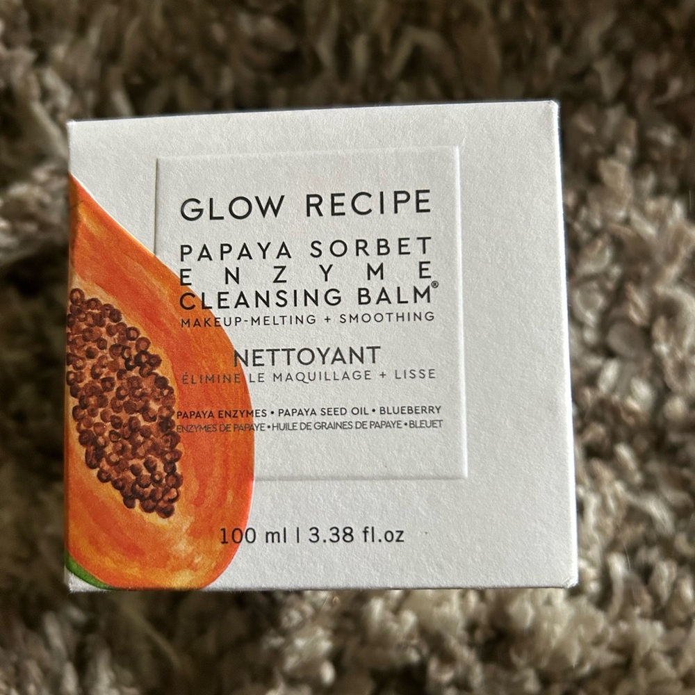 Brand New In Box - 3.38 ounces Glow Recipe Orange Papaya Cleansing Balm